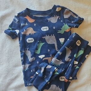 Old Navy Roaring Dinosaur Navy Pajama Set